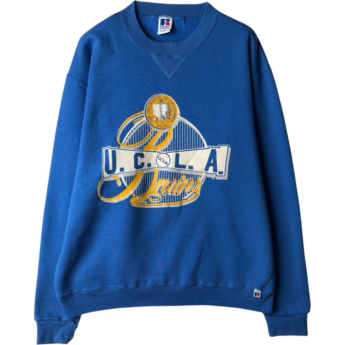 古着 80~90年代 ラッセル Russell UCLA カリフォルニア大学 ロサンゼルス校 カレッジスウェットシャツ トレーナー USA製 メンズL相当 ヴィンテージ/eaa625681 古着 80~90年代 ラッセル Russell UCLA カリフォルニア大学