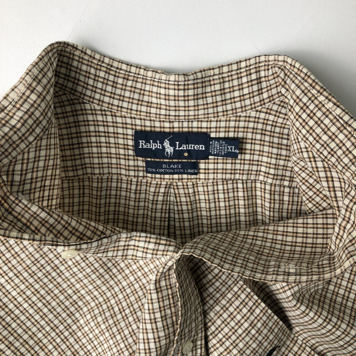 古着 ラルフローレン Ralph Lauren BLAKE 長袖 ボタンダウンチェック 