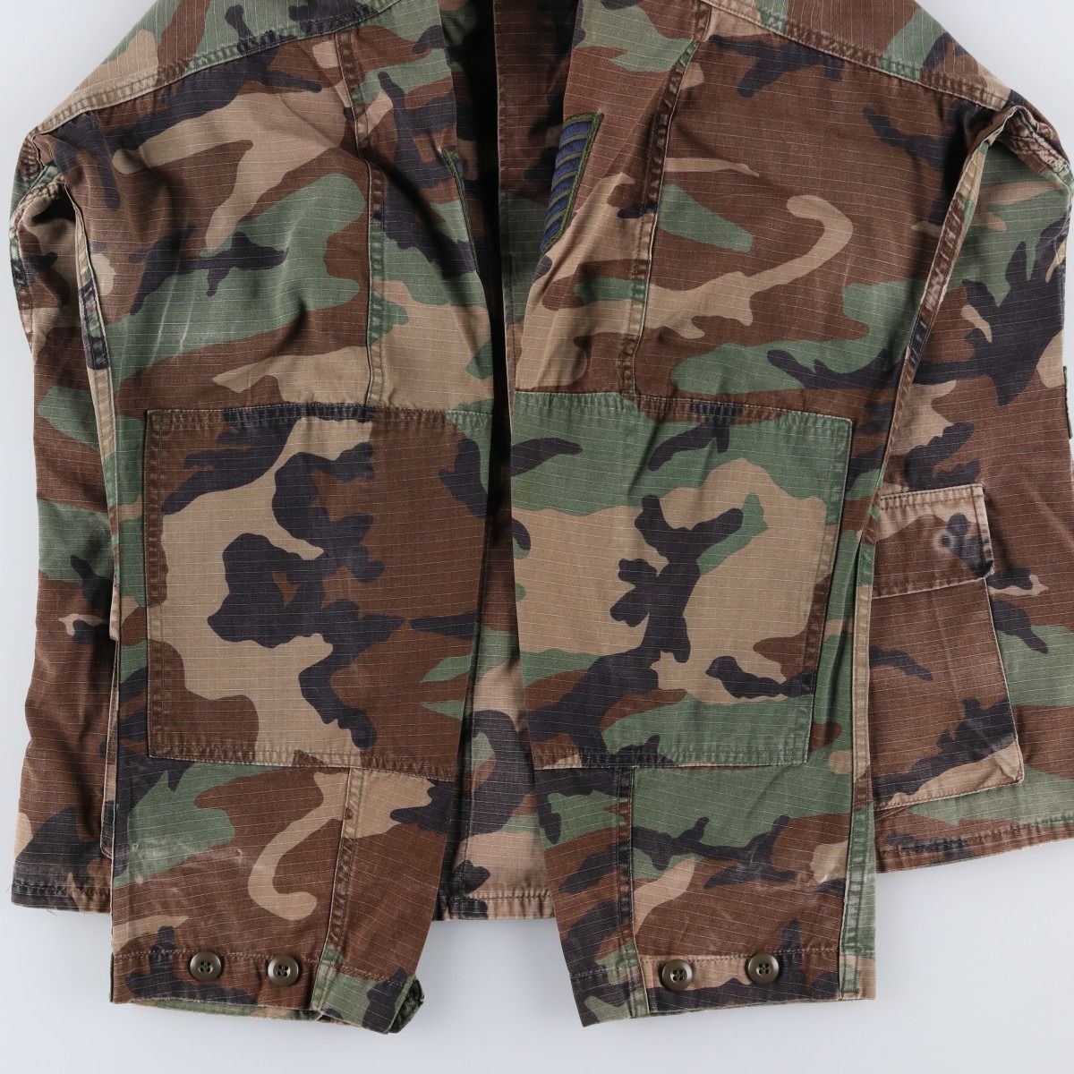 古着 80年代 米軍実品 迷彩柄 ウッドランドカモ リップストップ B.D.U 
