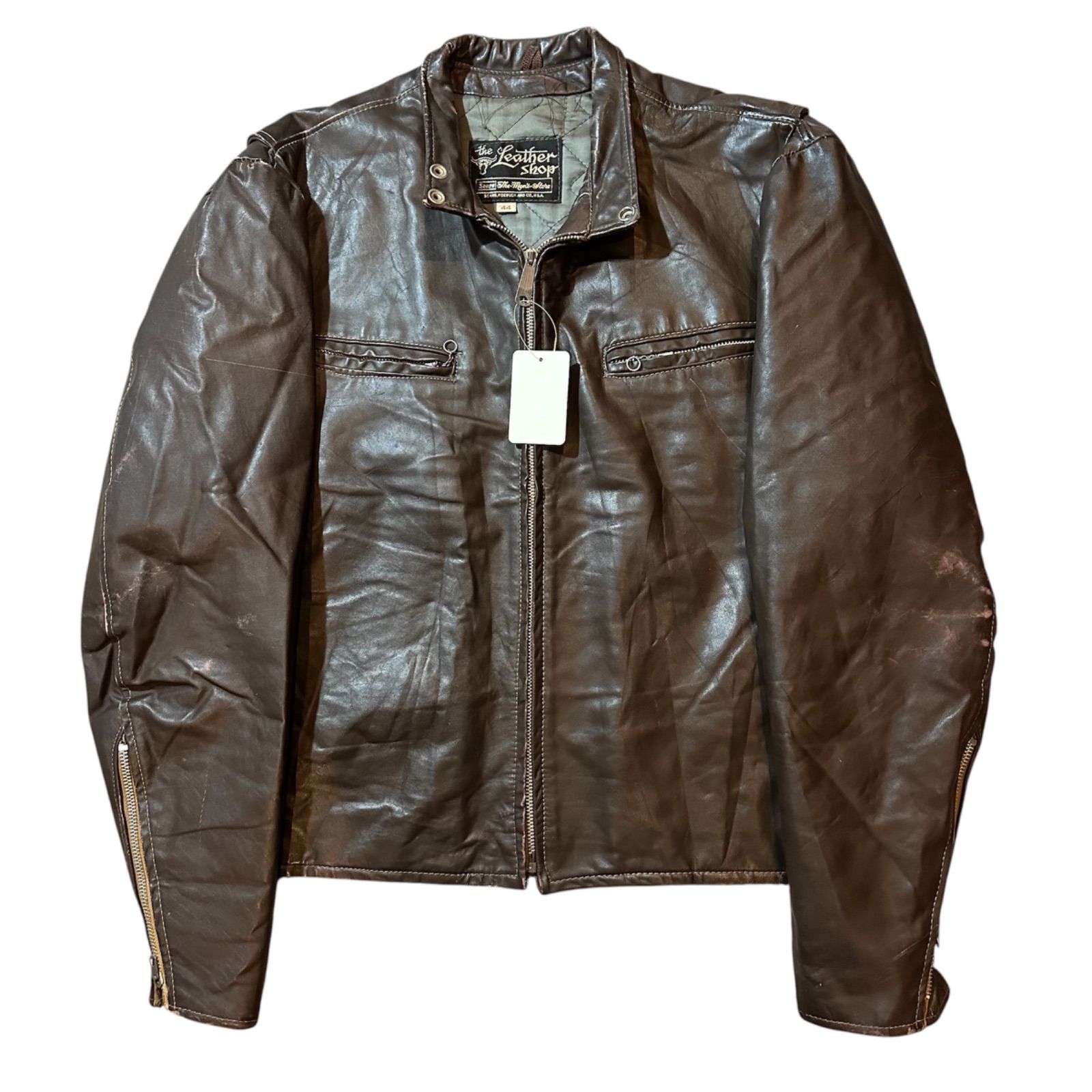 70s sears single leather jacket / 70年代 シアーズ シングル レザー 