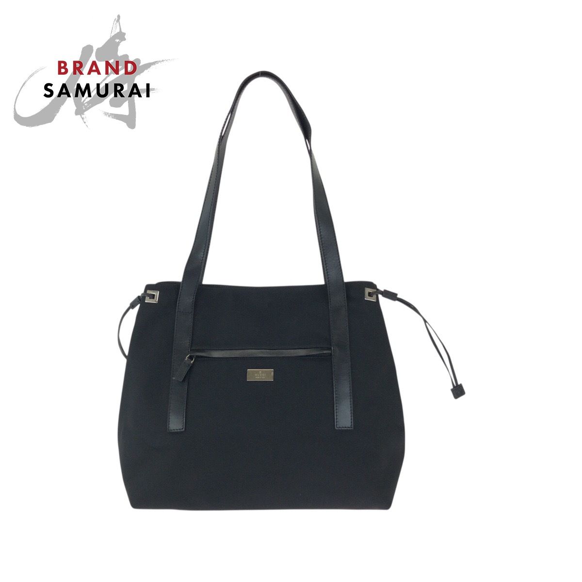 美品 GUCCI グッチ ブラック 黒 シルバー金具 ナイロン/レザー