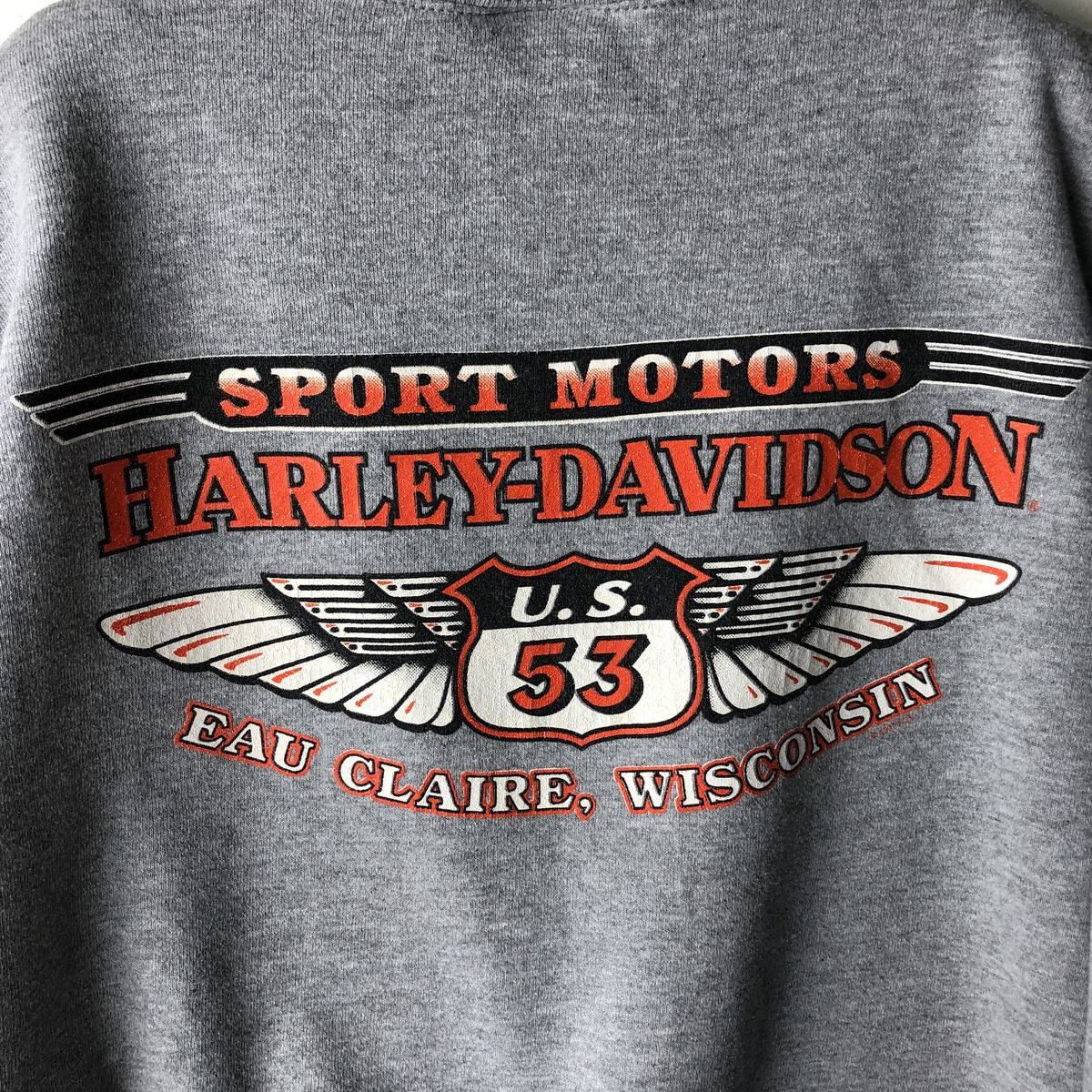 古着 90年代 ハーレーダビッドソン Harley-Davidson アドバタイジング スウェットシャツ トレーナー USA製 メンズXL相当 ヴィンテージ/eaa624150 古着 90年代 ハーレーダビッドソン Harley-Davidson アドバタイジング