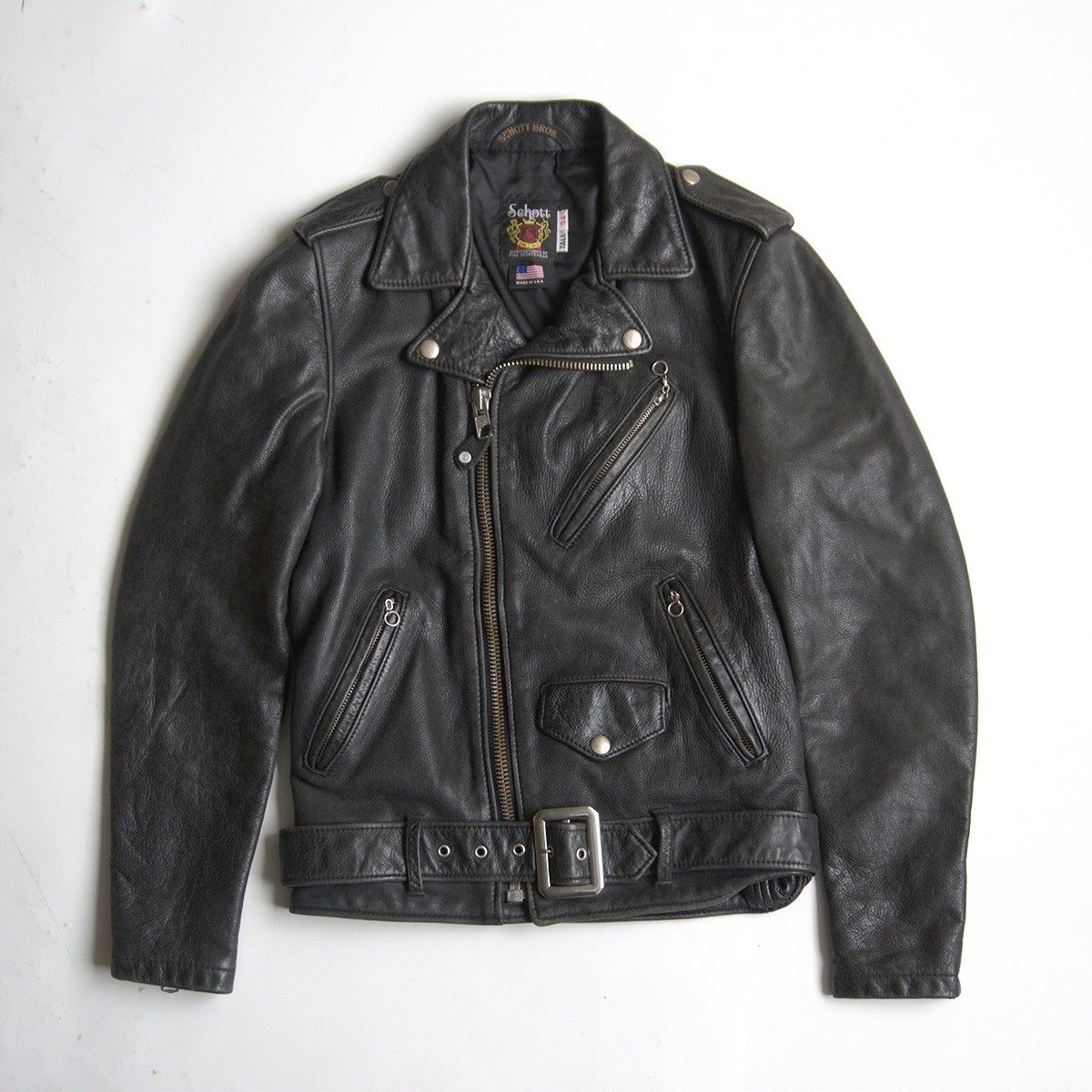 雰囲気抜群】SCHOTT【613WA/GARMENTWASH/ダブルライダースジャケット 