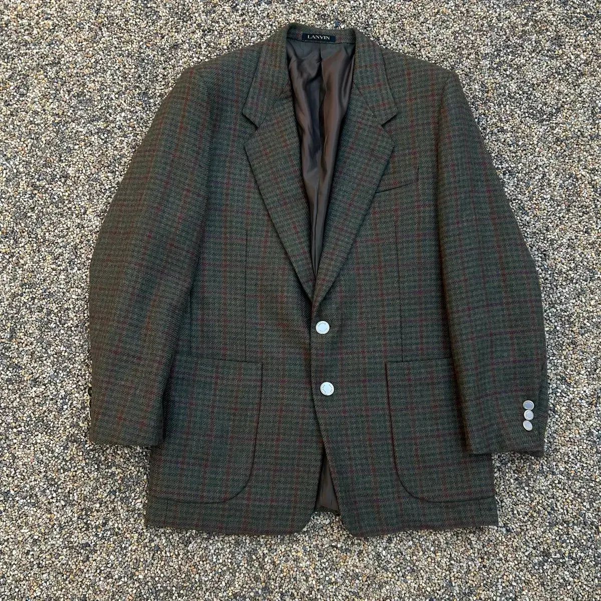 全国無料，定番】 ランバン (Lanvin) グレンチェック ブレーザー 