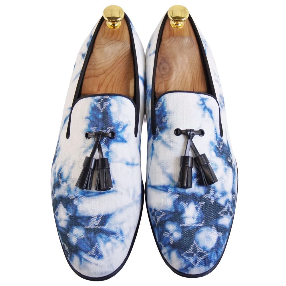極美品 ルイヴィトン LOUIS VUITTON ローファー タッセル デニム 