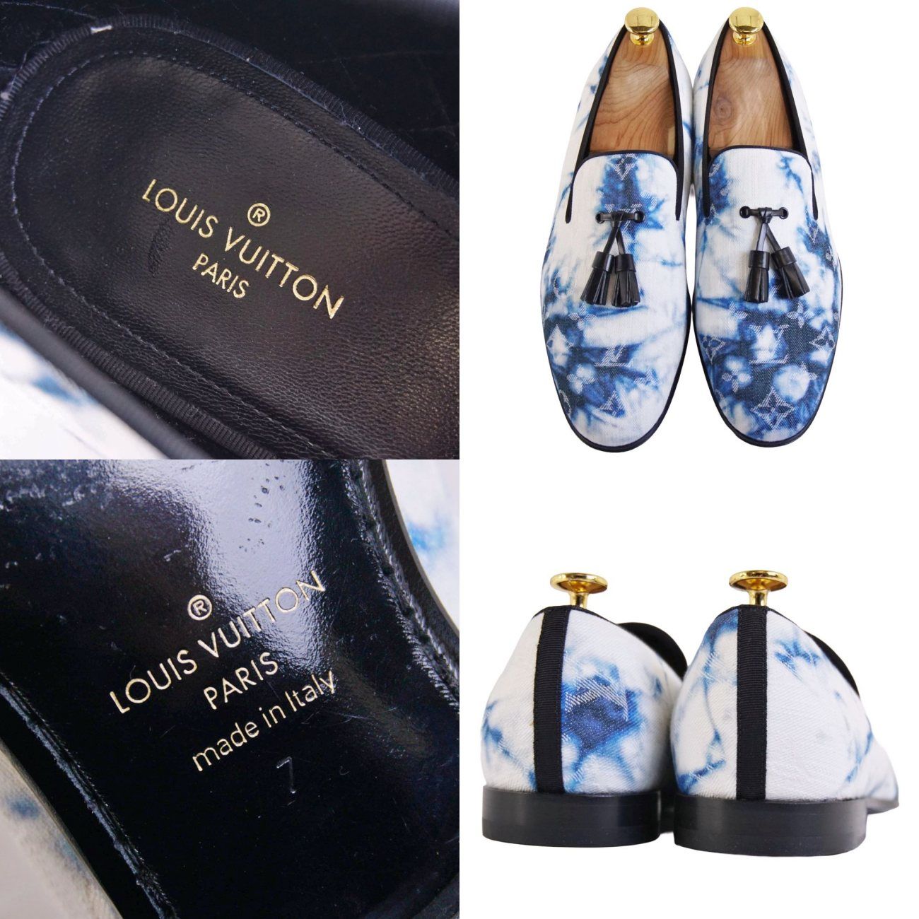 極美品 ルイヴィトン LOUIS VUITTON ローファー タッセル デニム 
