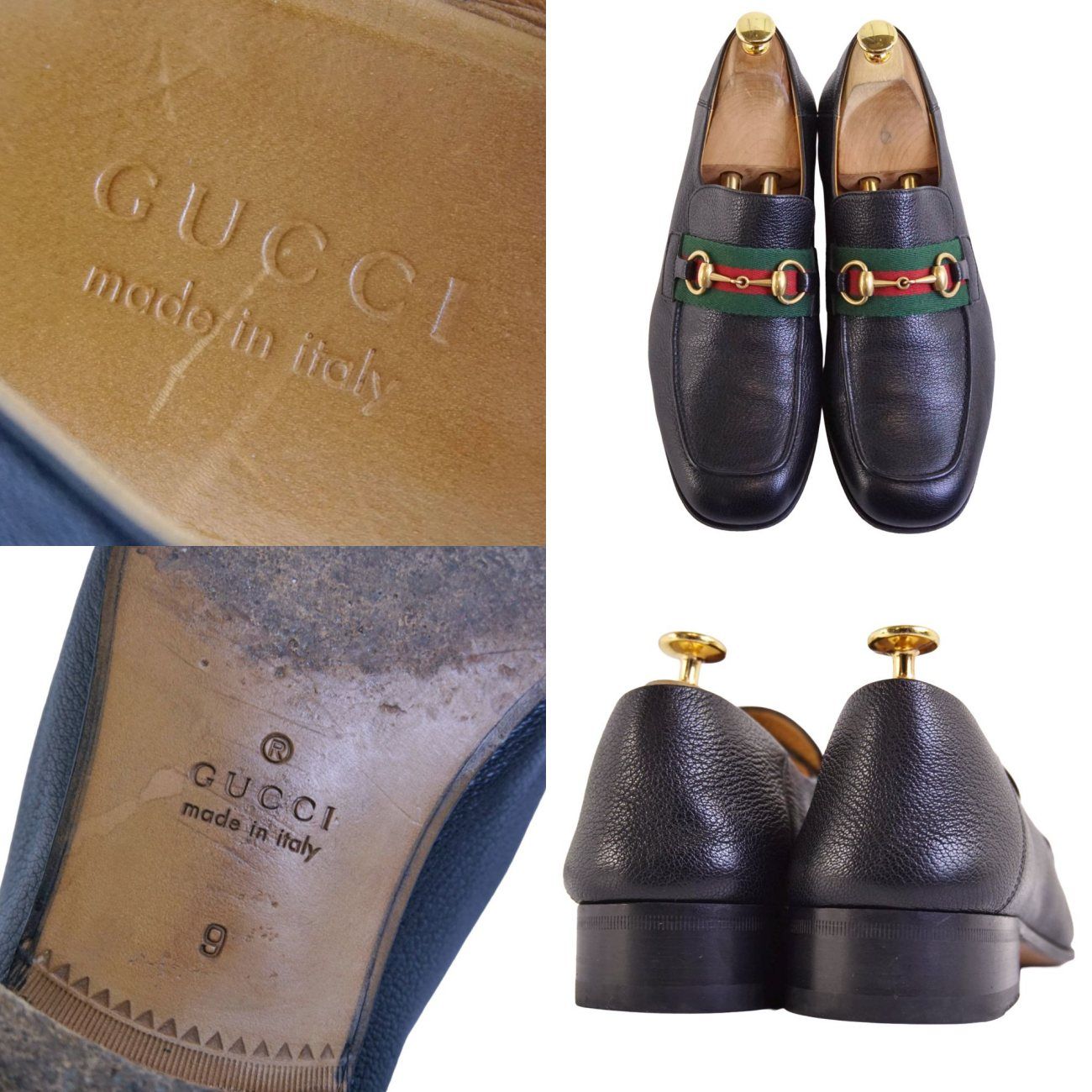 美品 グッチ GUCCI ローファー モカシン ホースビット シェリーライン