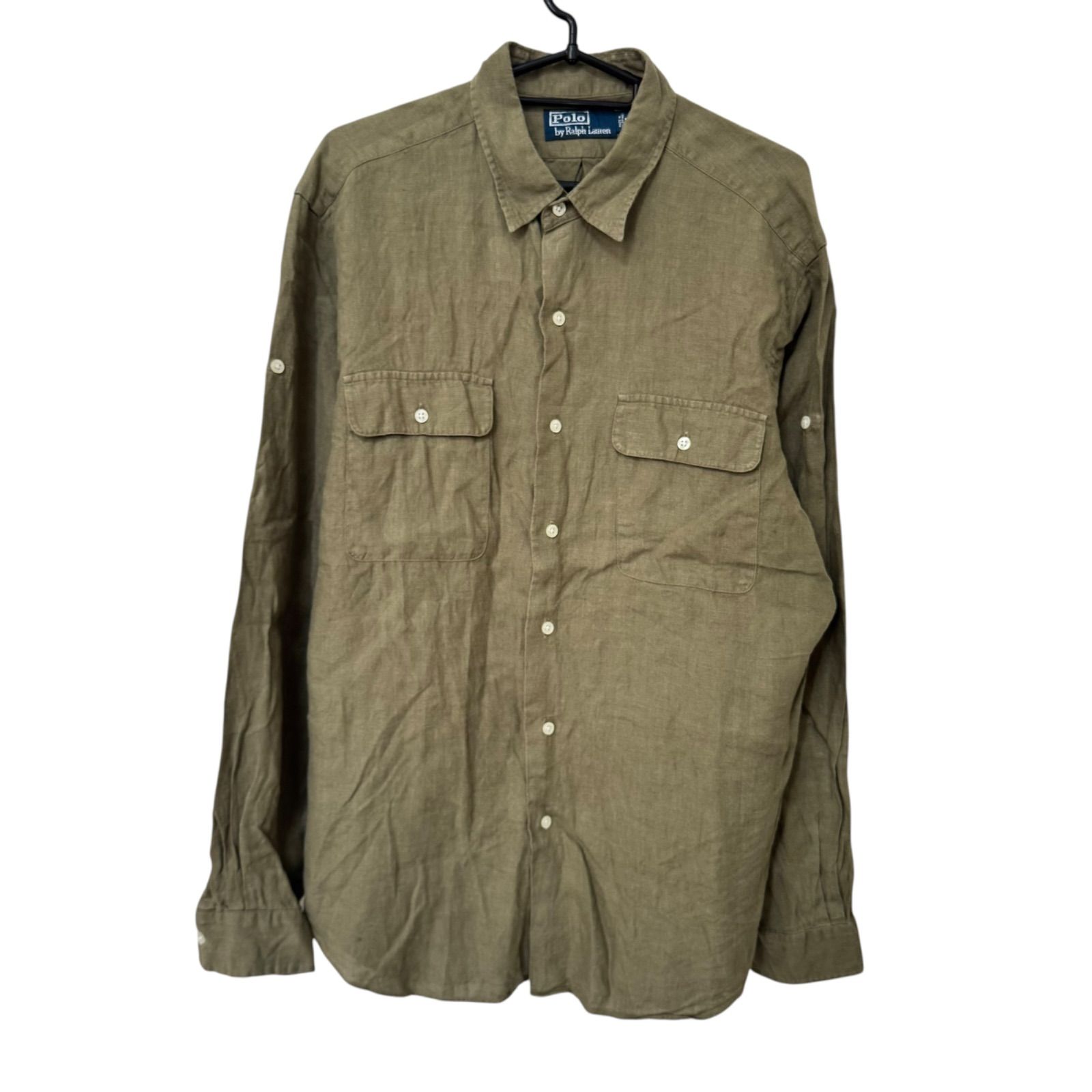 Polo by Ralph Lauren ラルフローレン メンズ トップス シャツ 長袖 カーキー色 Lサイズ J2