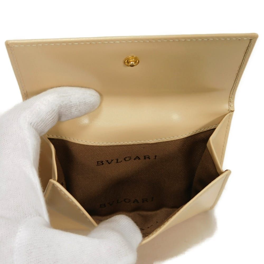 BVLGARI ブルガリ クラシコ コンパクト ウォレット ロゴボタン