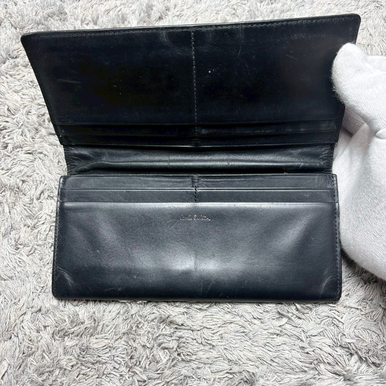 Paul Smith ポールスミス 長財布 本革 レザー ブラック マルチカラー 