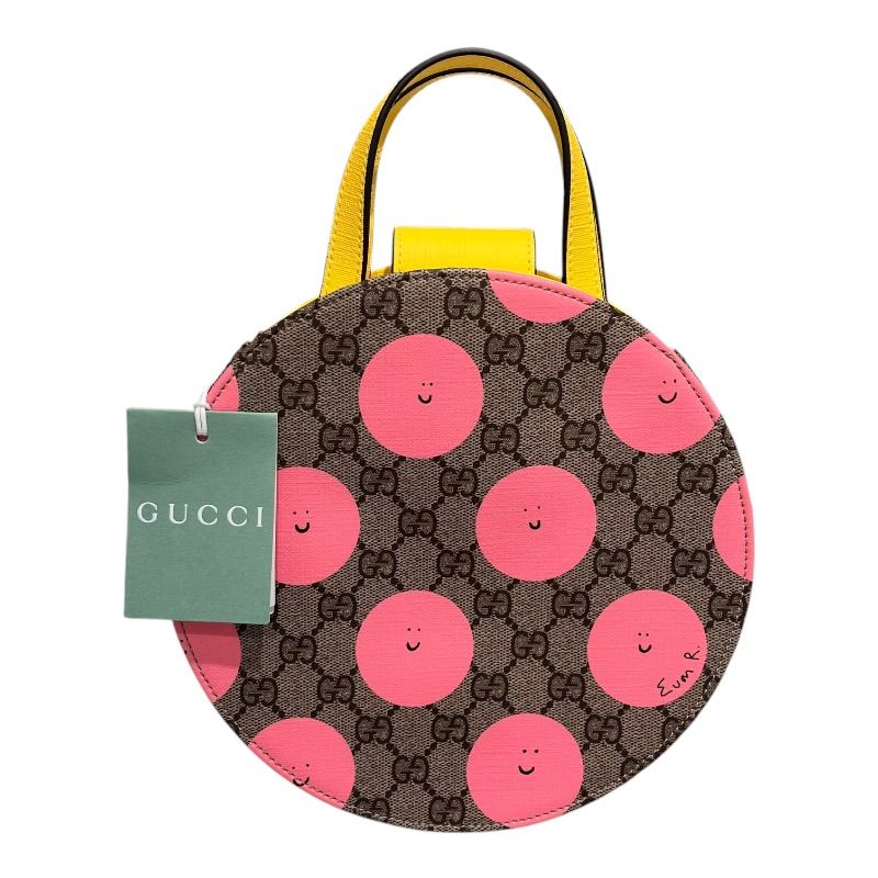 グッチ GUCCI チルドレンズトップハンドル 835889 ピンク・イエロー GG