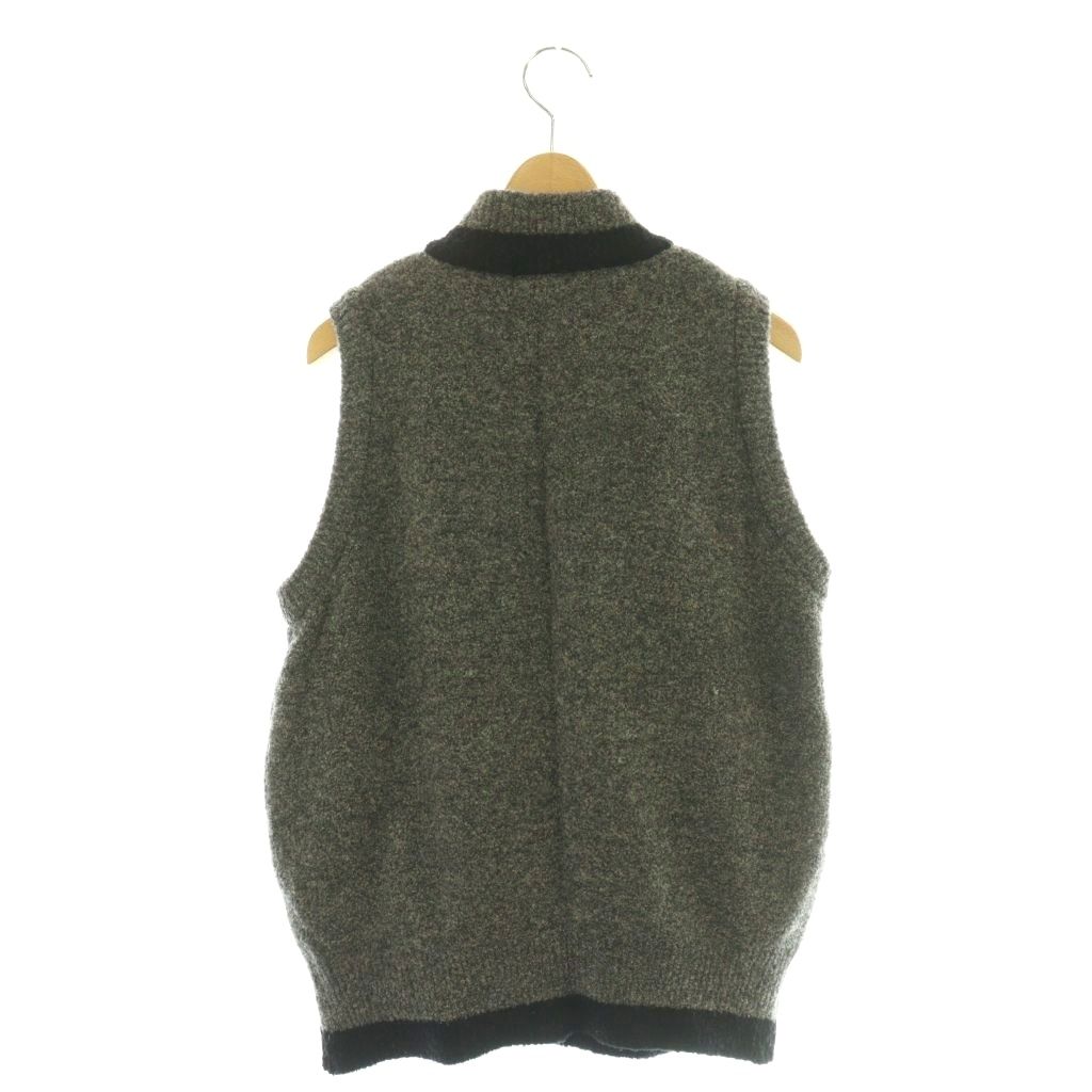 バレンシアガ BALENCIAGA ハーフジップアップベスト ウール ロゴ M