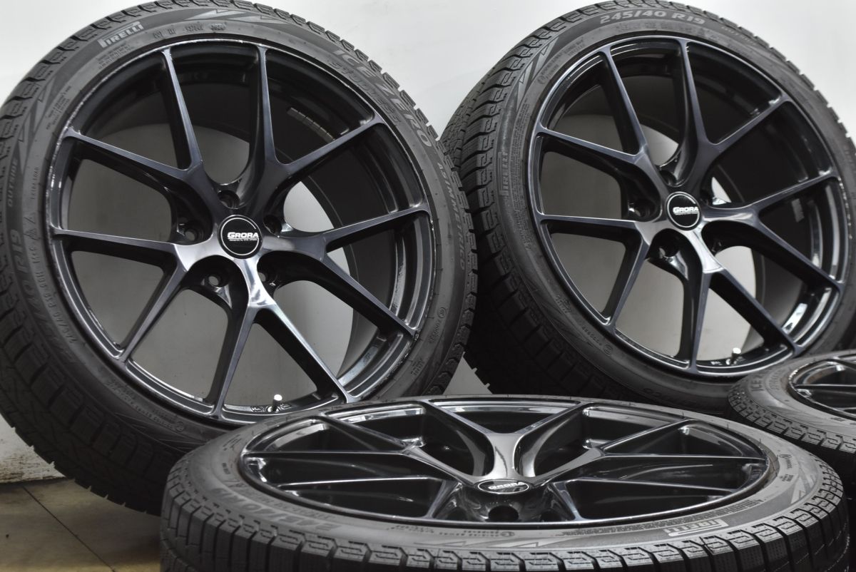 2024年製 バリ溝】ERST グローラ GS15V 19in 8.5JJ +45 PCD112 ピレリ 