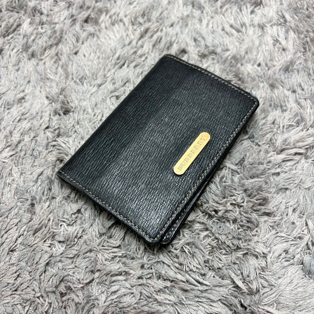 BURBERRY バーバリー カードケース 名刺入れ レザー ブラック ノバ
