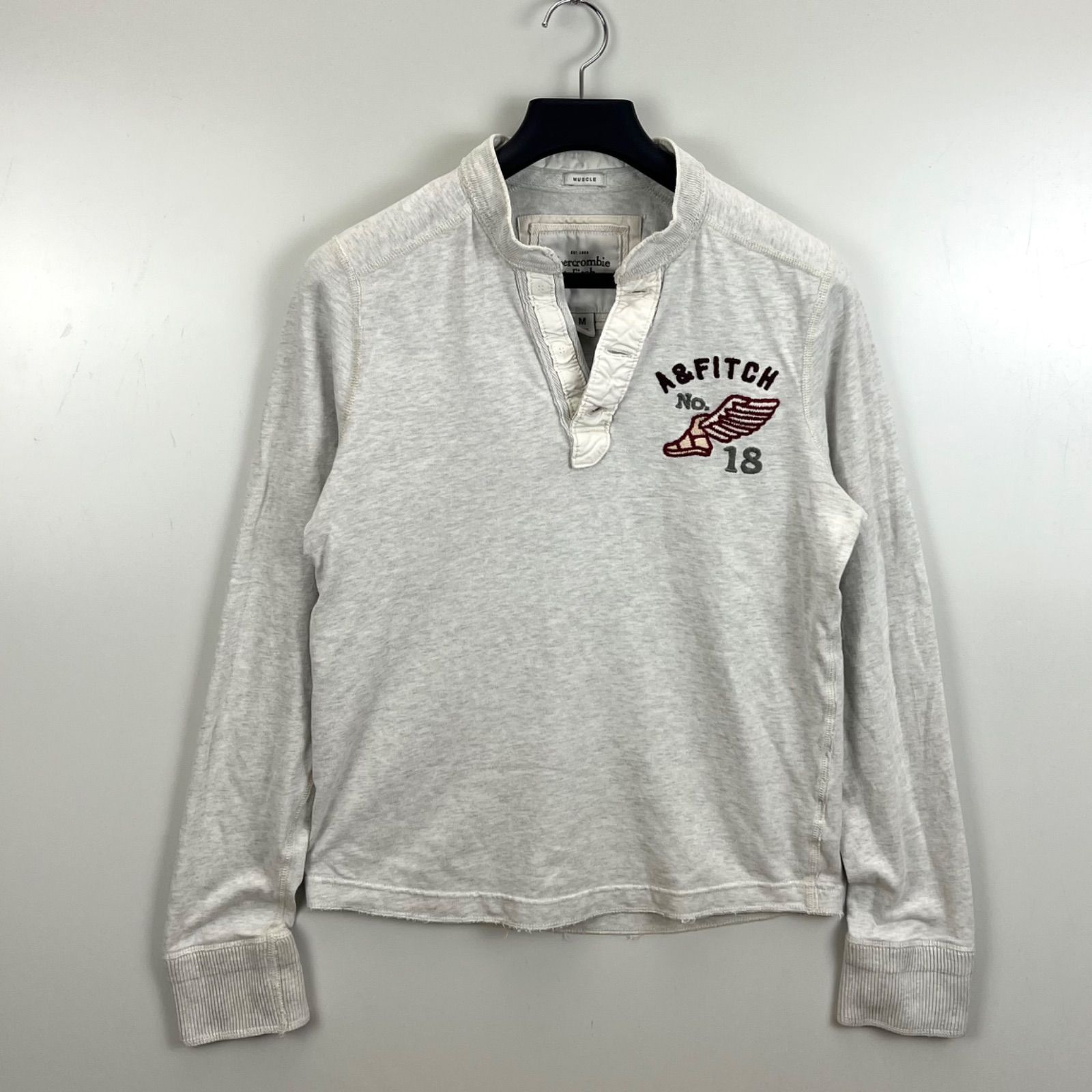ABERCROMBIE&FITCH 00s y2k archive henry neck L/S Tee M 