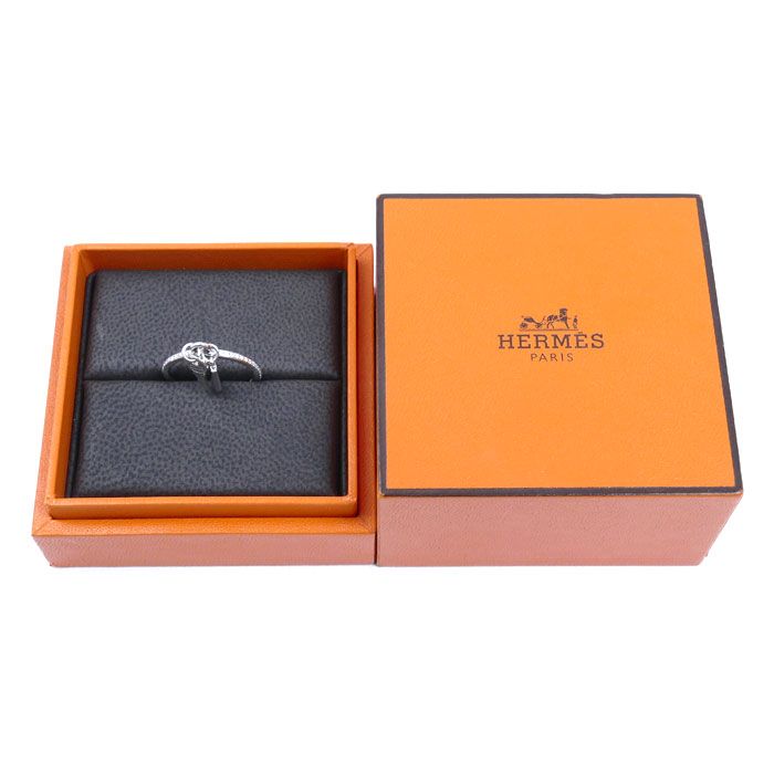 HERMES エルメス K18WG ホワイトゴールド ケリー クロシェット PM 