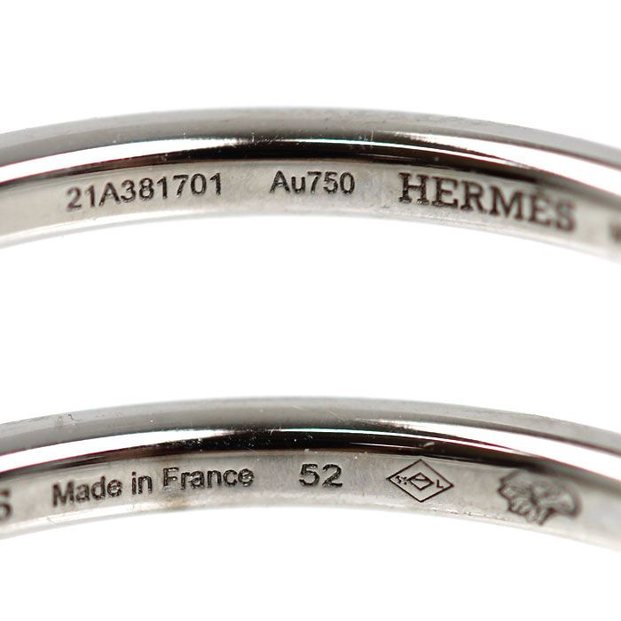 HERMES エルメス K18WG ホワイトゴールド ケリー クロシェット PM 