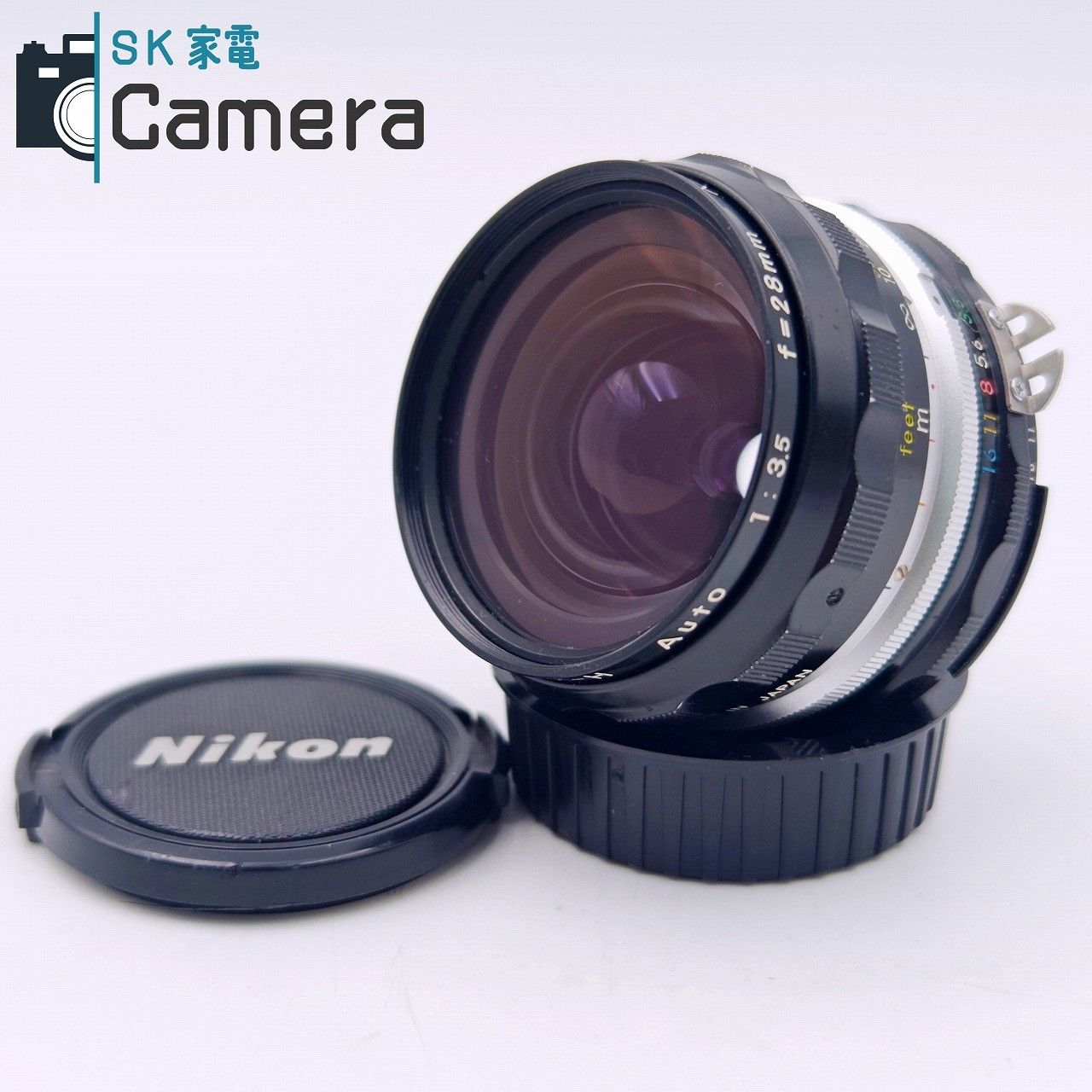 中古】 Nikon NIKKOR-H Auto 28mm F3.5 Ai改 ニコン キャップ付 