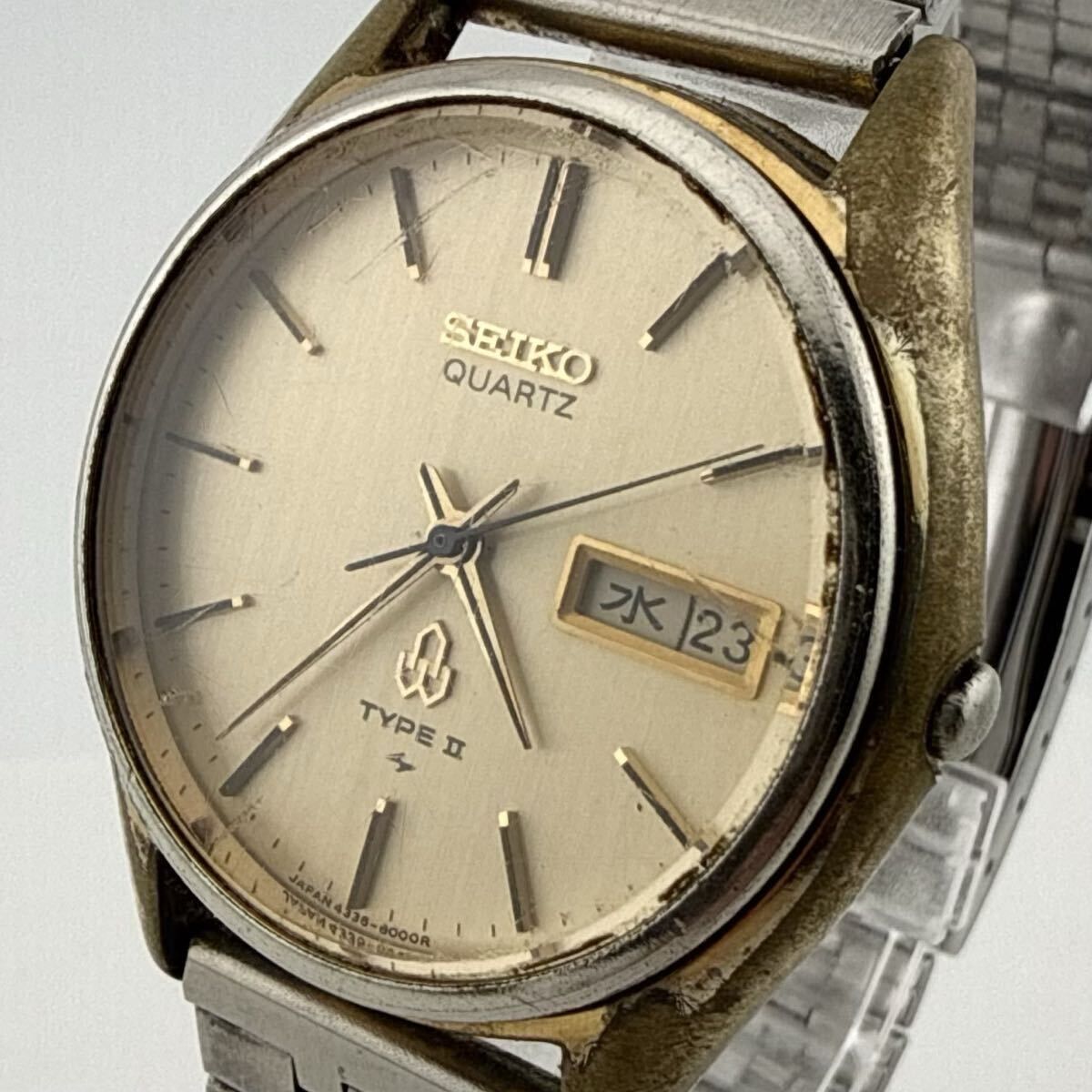 セイコー　メンズ　腕時計　4336-8000 SEIKO 4336-8000 セイコー QUARTZ TYPEⅡ メンズ 腕時計 不稼働・動作