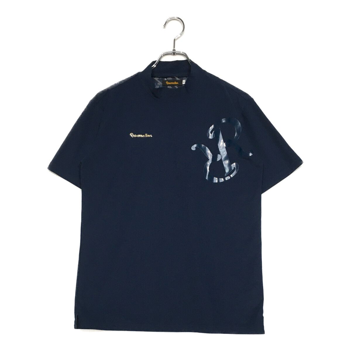 中古 メンズ レザレクション Resurrection 半袖シャツ M 紺 ネイビー 