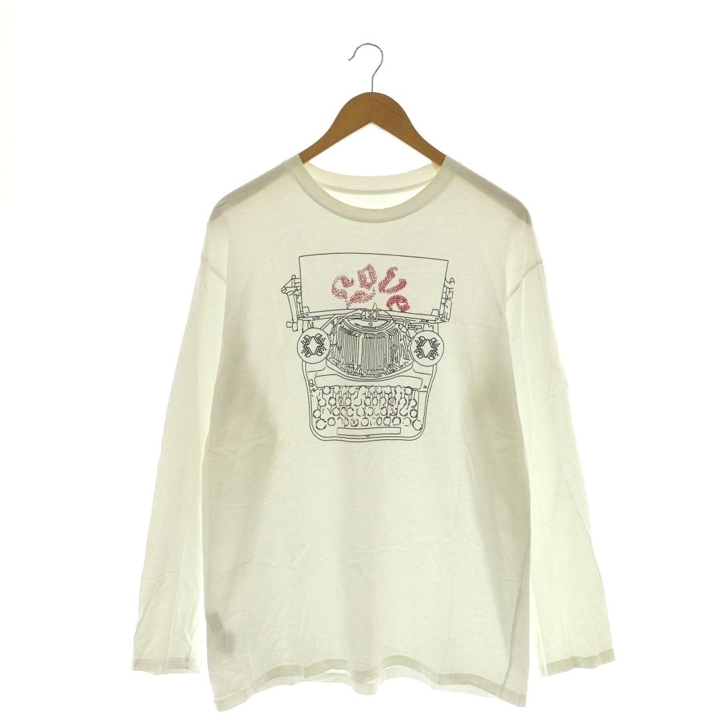 ルシアンペラフィネ Tシャツ 長袖 ロンT プリント クルーネック L