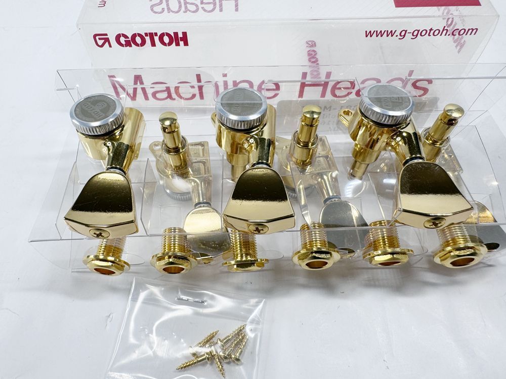 【HY】【新品】GOTOH SG381-MG-T ゴールド 1:16 ギヤ比 L3+R3 配列 Button 04 高精度マグナムロックペグ 3×3 ゴトー純正 チューニング安定 高品質ギターペグ[送料無料(一部地域を除く)]HY004