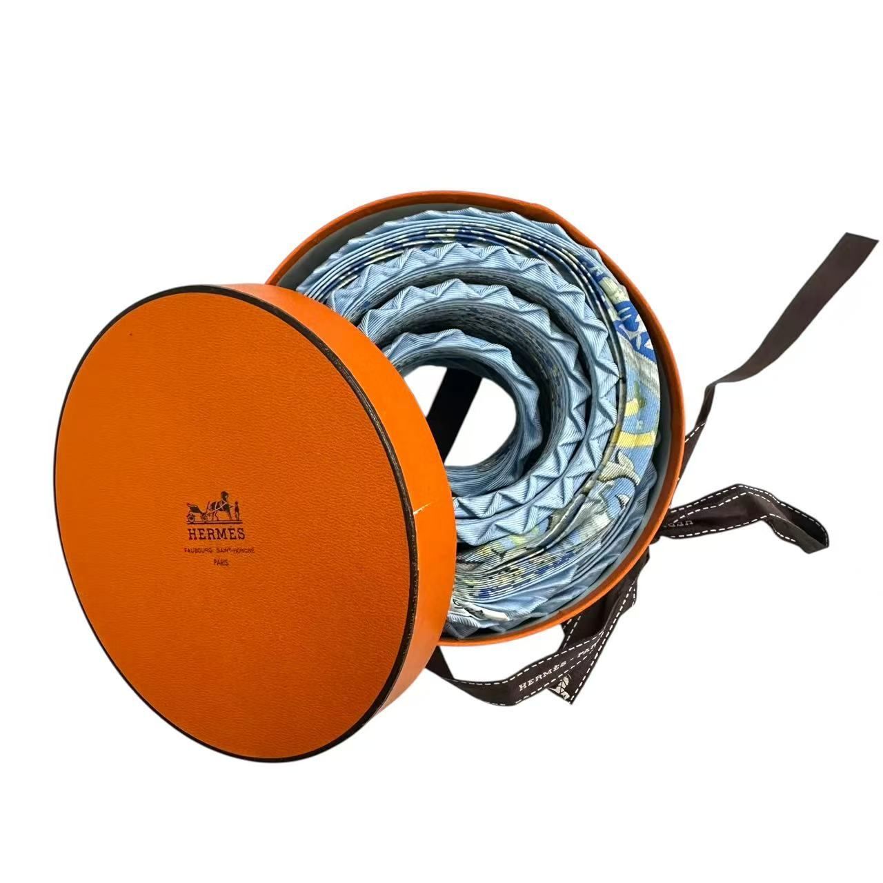 未使用 エルメスプリーツスカーフCHASSE EN INDE 新品同様 HERMES エルメス プリーツ スカーフ CHASSE EN INDE インドの