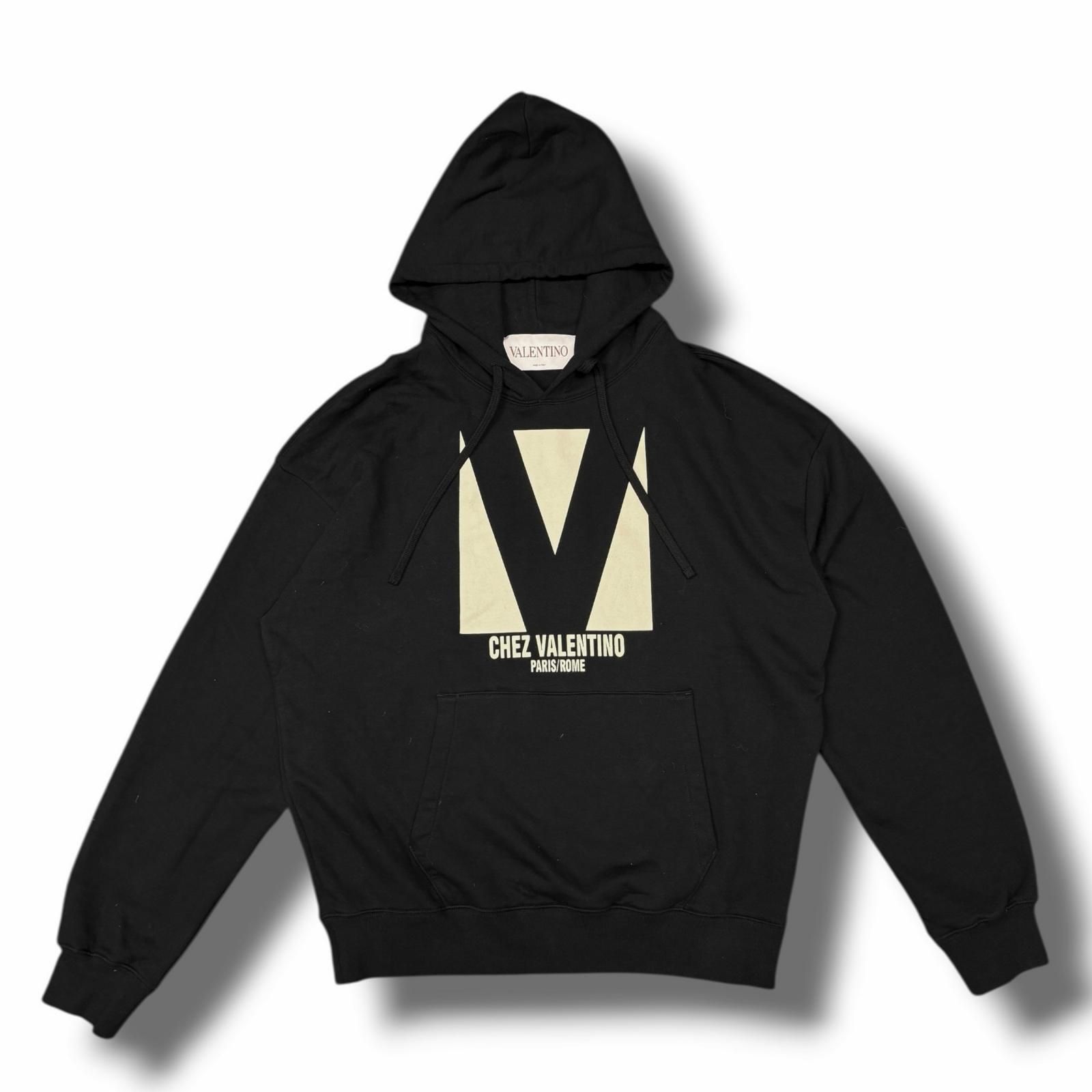 国内正規 参考上代176000円 VALENTINO HOODIE ロゴプリントフーディー 