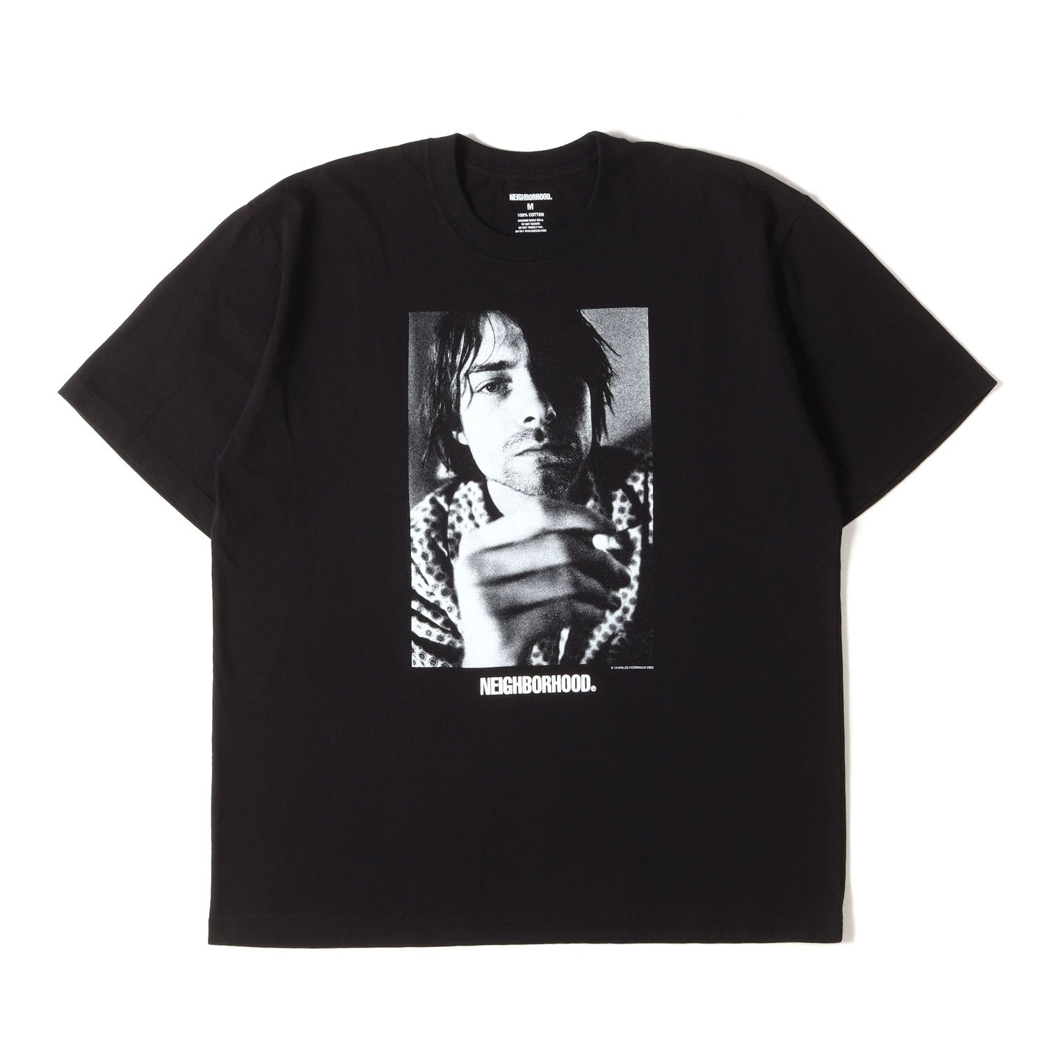 NEIGHBORHOOD 25AW CHARLES PETERSON Tシャツ 美品】NEIGHBORHOOD ネイバーフッド Tシャツ ブラック 黒 サイズ:M