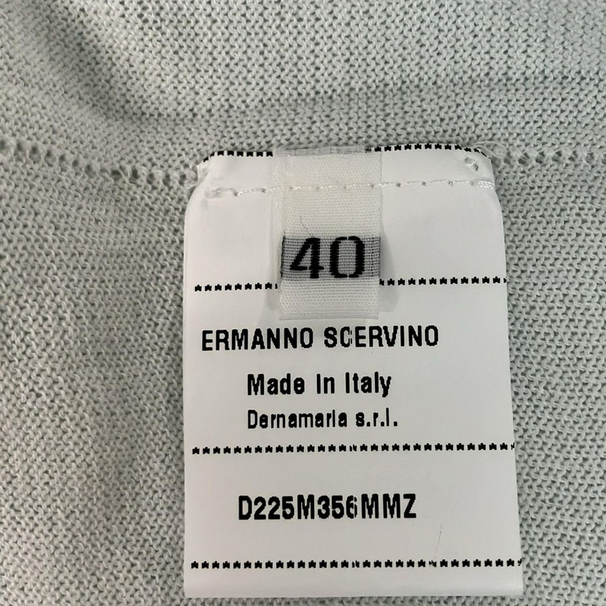 ERMANNO SCERVINO(エルマノシェルビーノ) 長袖セーター サイズ40 M レディース美品  グリーン×白 ERMANNO SCERVINO(エルマノシェルビーノ) 長袖セーター サイズ40 M