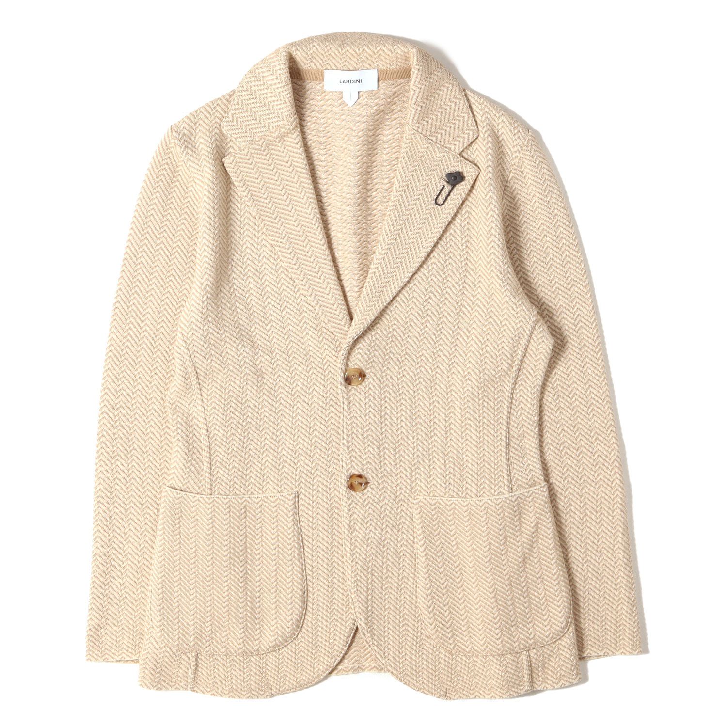 LARDINI テーラードジャケット ダブル ベージュホワイト M 【公式通販】