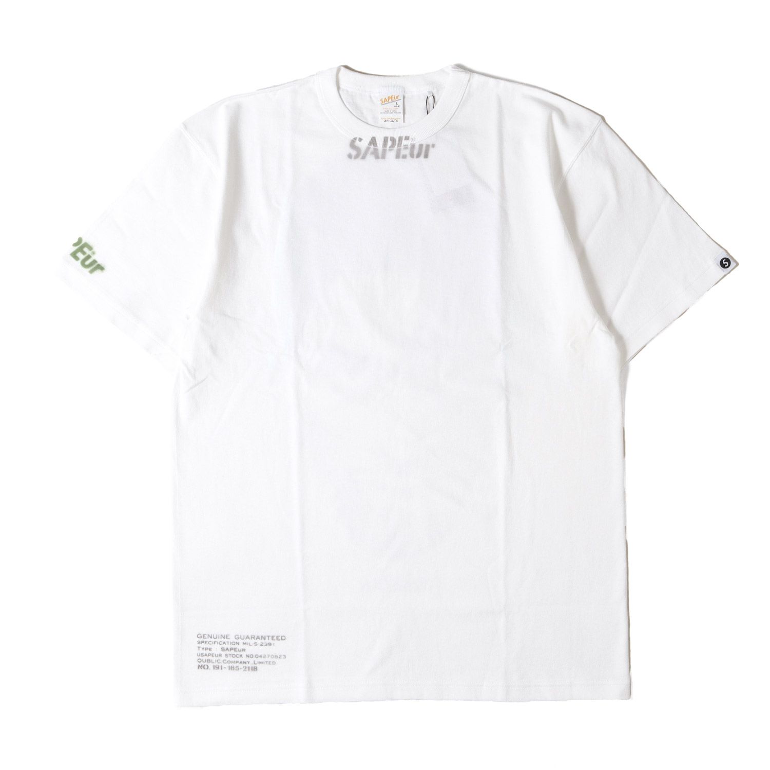 新品】A Elegantes SAPEur サプール Tシャツ ホワイト 白 サイズ:L