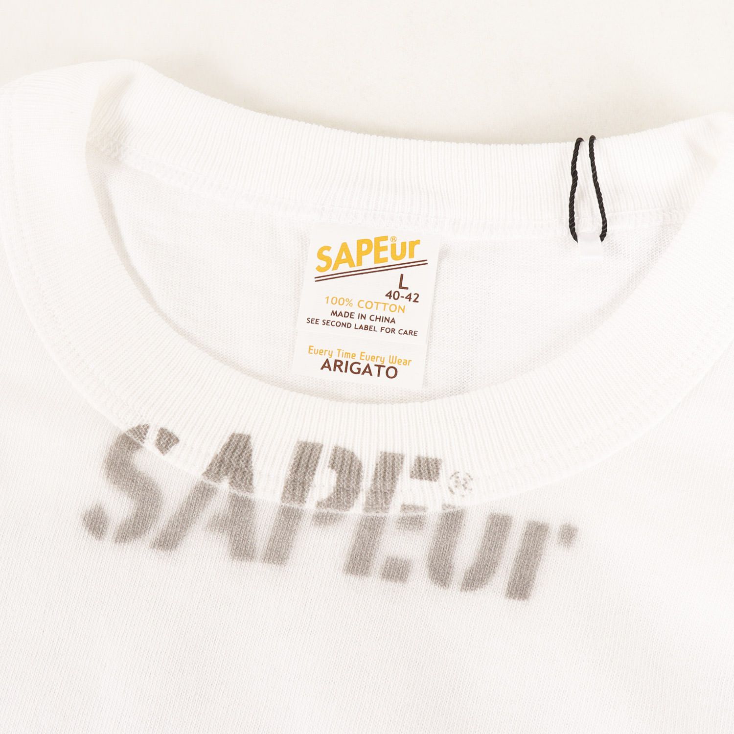 新品】A Elegantes SAPEur サプール Tシャツ ホワイト 白 サイズ:L