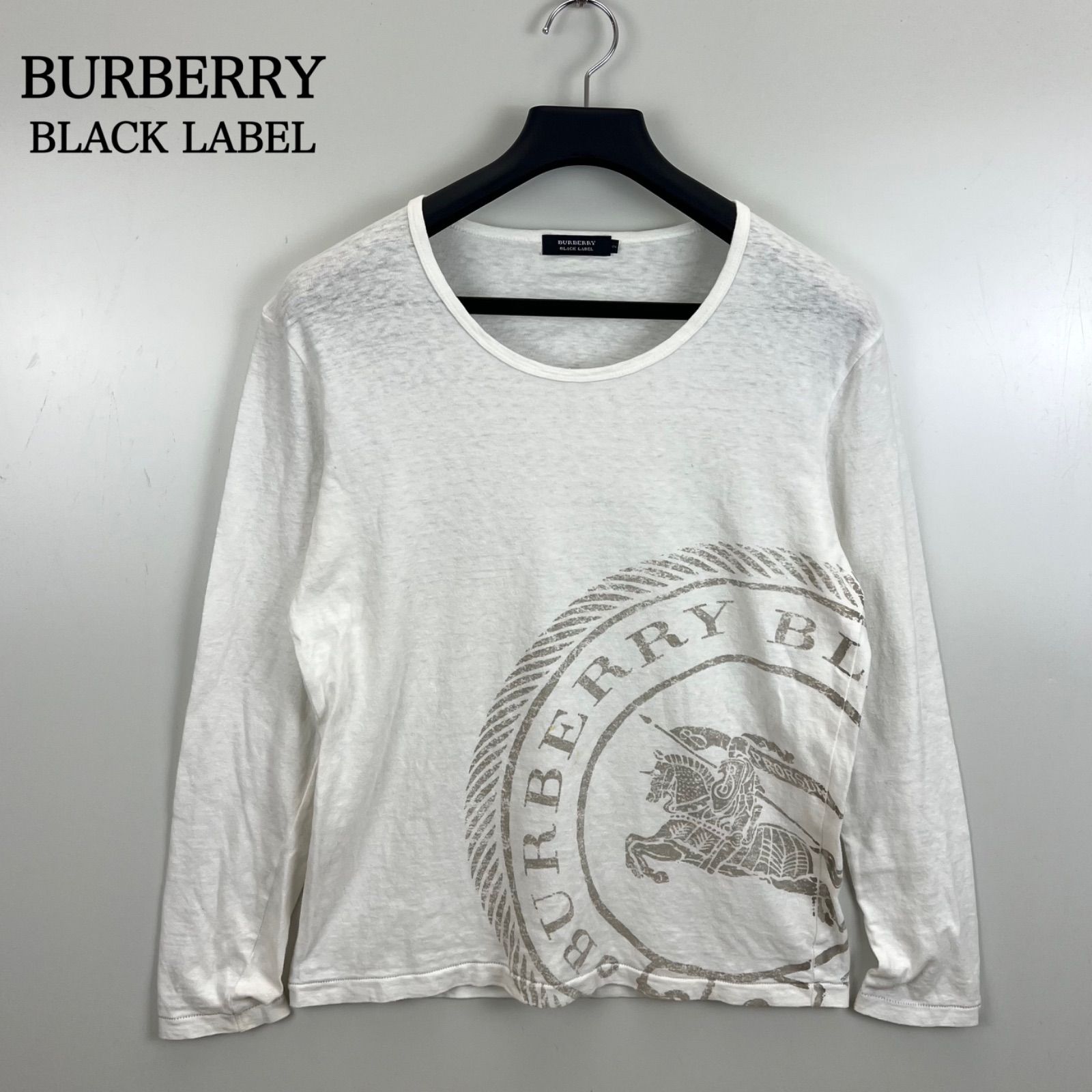 BURBERRY BLACK LABEL 00s y2k archive circle logo L/S Tee 2 M 