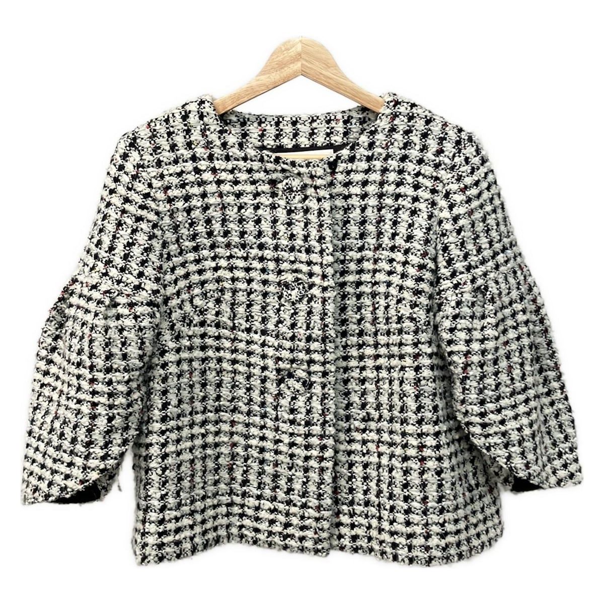 Rene(ルネ) ジャケット サイズ34 S レディース美品 - 白×黒 Rene(ルネ) ジャケット サイズ34 S レディース美品 - 白×黒