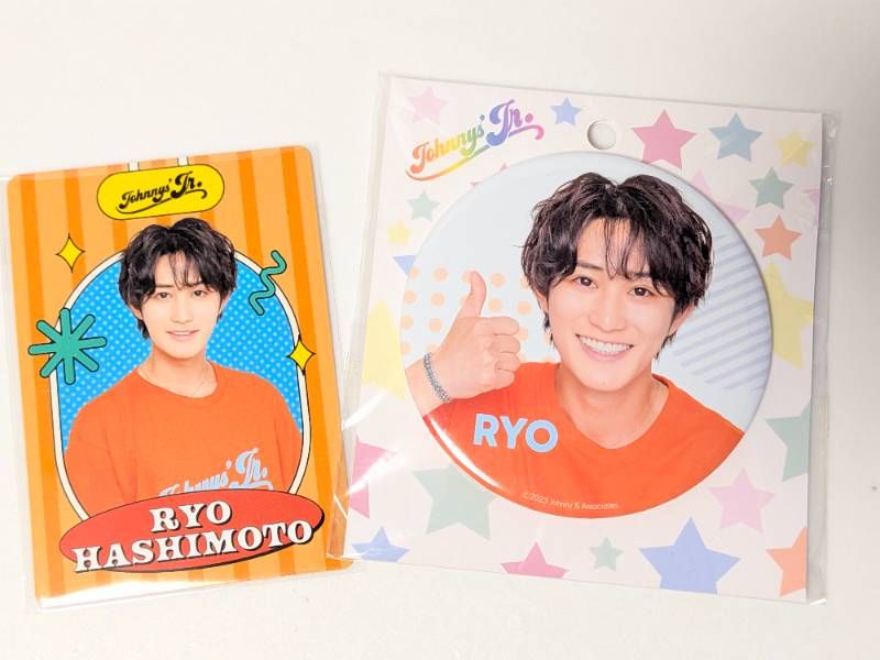 新品未開封 B&ZAI HiHi Jets 橋本涼 缶バッジ,プロフィールカード 2点