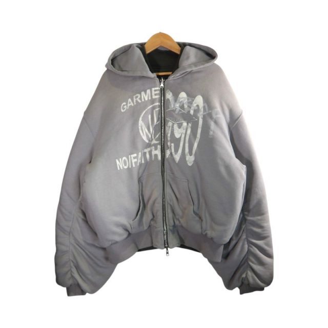 NO/FAITH STUDIOS REVERSIBLE BOMBER JACKET GRAY サイズL ノー