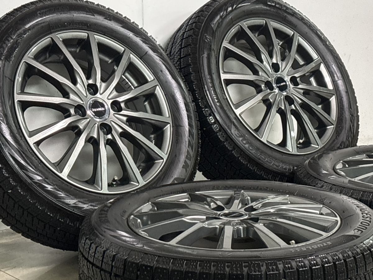 美品 バリ溝】バルミナ 15in 5.5J +50 PCD100 ブリヂストン ブリザック 