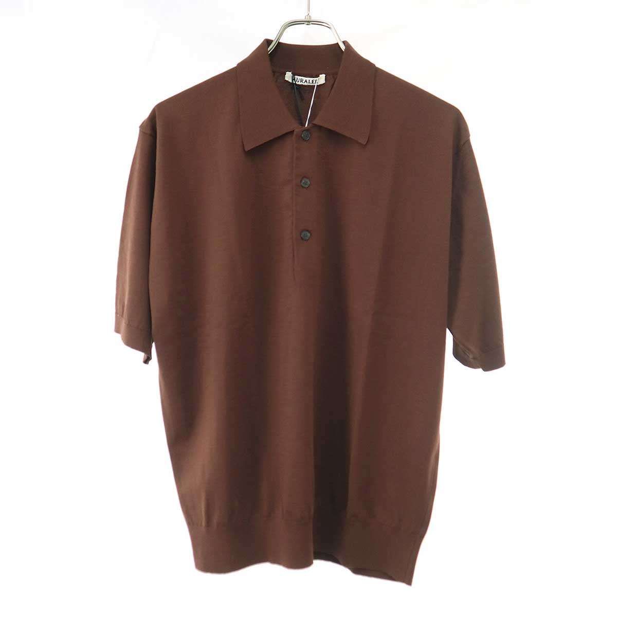 AURALEE オーラリー　ポロシャツ　3 ブラウン　21ss 中古・古着通販】AURALEE (オーラリー) ハイゲージピケダブルクロス
