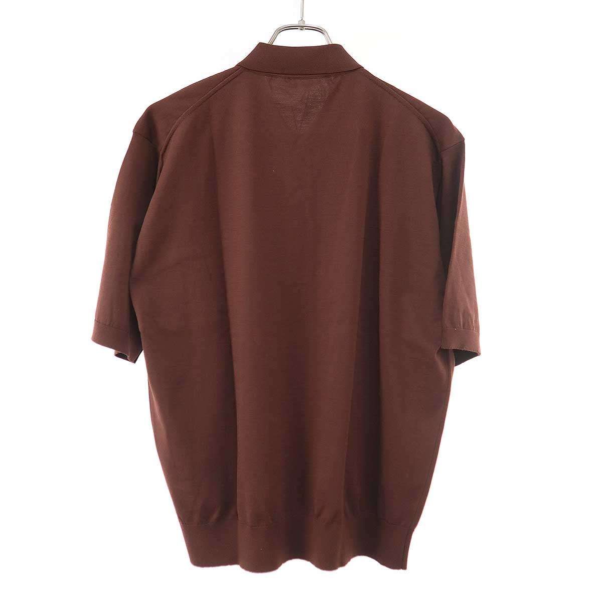 AURALEE オーラリー 25SS SUPER HIGH GAUGE COTTON KNIT POLO ショート