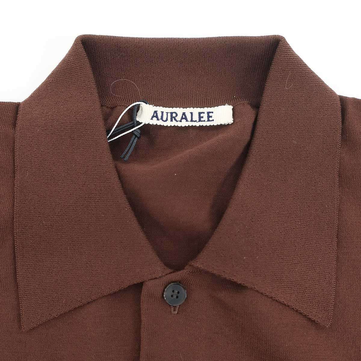 AURALEE オーラリー　ポロシャツ　3 ブラウン　21ss 中古・古着通販】AURALEE (オーラリー) ハイゲージピケダブルクロス