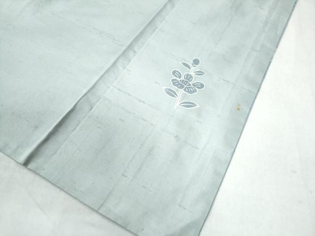 平和屋着物○小林文次郎 訪問着 紬地 流水籬草花文 正絹 逸品