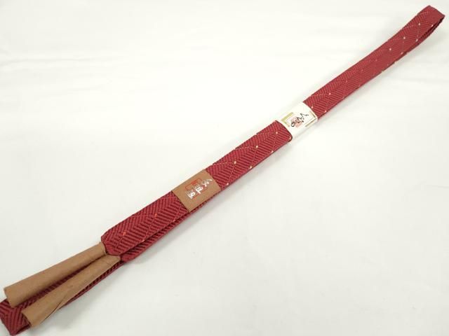 平和屋着物●和装小物　帯締め・帯揚げセット　舞蝶文　手組紐　笹浪組　逸品　未使用　DABD7632zzz 平和屋着物○和装小物 帯締め・帯揚げセット 舞蝶文 手組紐 笹浪組