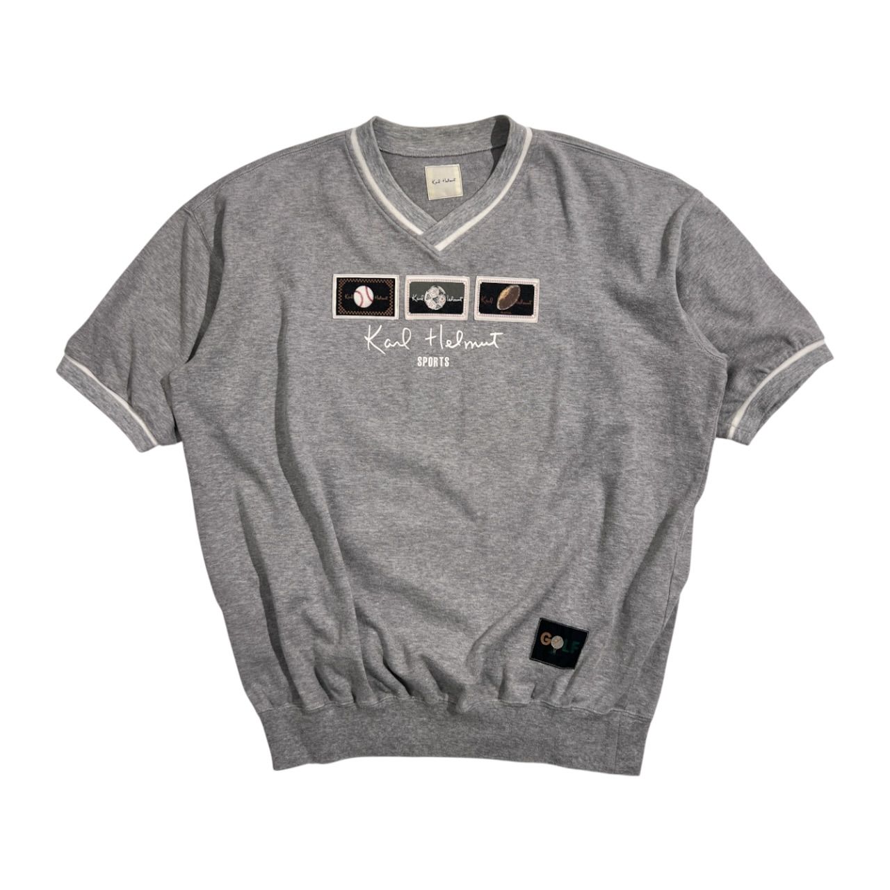Karl Helmut カールヘルム SPORTS スポーツパッチ Vネック 半袖 