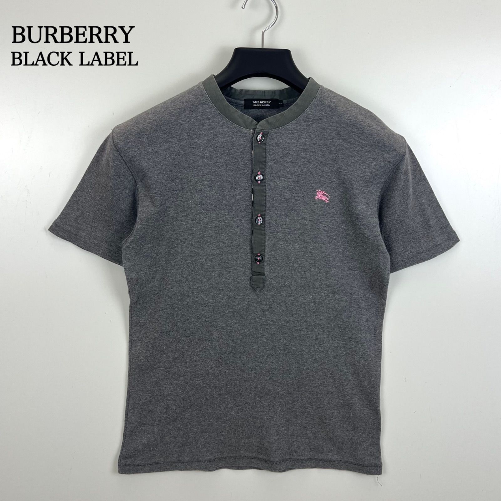 BURBERRY バーバリー ブラックレーベル ヘンリーネックTシャツ 半袖 3 