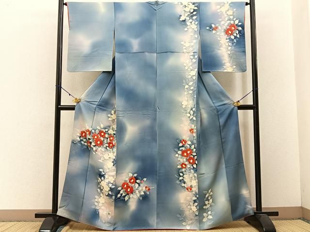 平和屋着物●絞り染師　清鈴　訪問着　椿　暈し染め　正絹　逸品　DABA1950ps 平和屋着物○絞り染師 清鈴 訪問着 椿 暈し染め 正絹