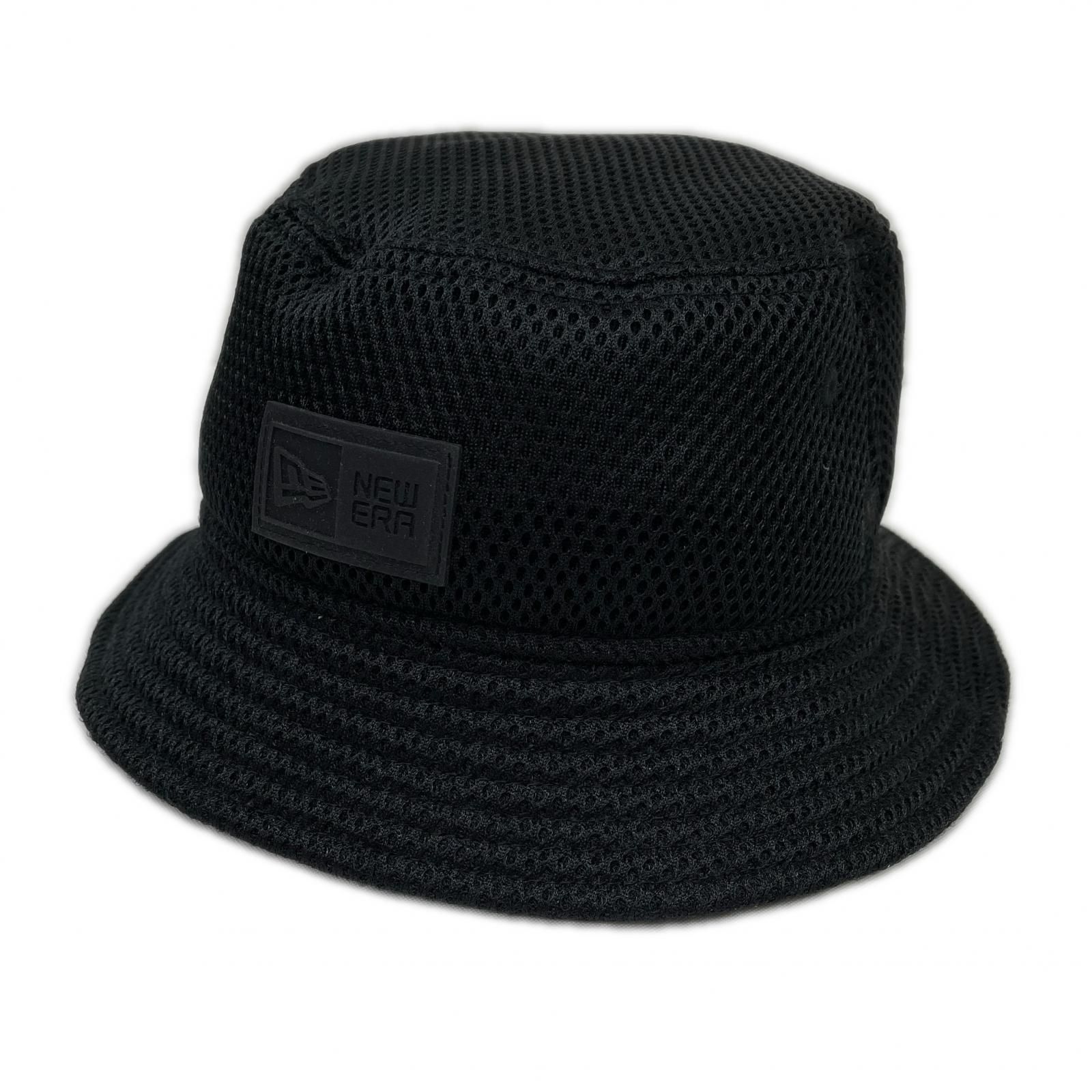 中古 ニューエラゴルフ NEW ERA GOLF バケットハット M/L ブラック 黒 メッシュ シリコンロゴ