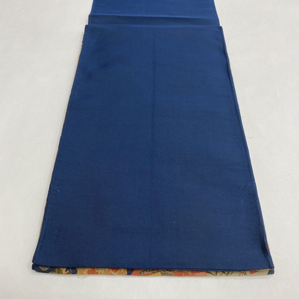中古 洒落袋帯 正絹 草花 全通柄 マルチカラー Cランク 427cm 5460 中古 洒落袋帯 正絹 草花 全通柄 マルチカラー Cランク 427cm 5460