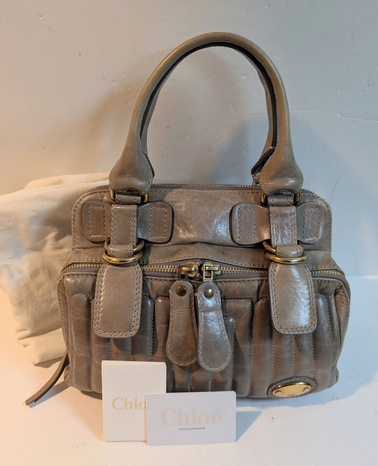 レディース Chloe クロエ レザー ベイ ハンドバッグ カード・保存袋付き
