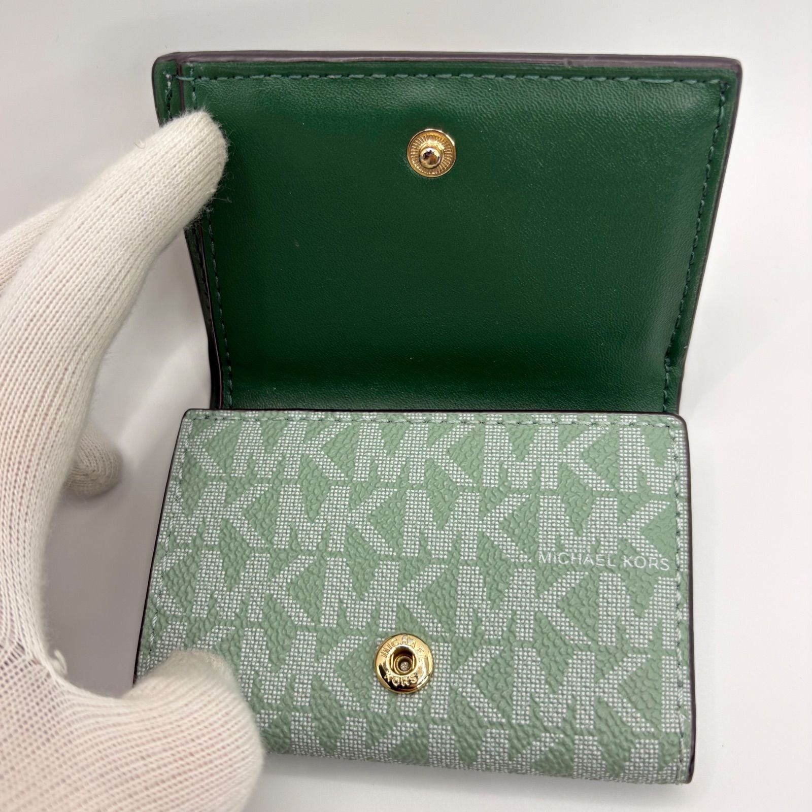 MICHAEL KORS マイケルコース 三つ折り財布 MK総柄 コンパクト 